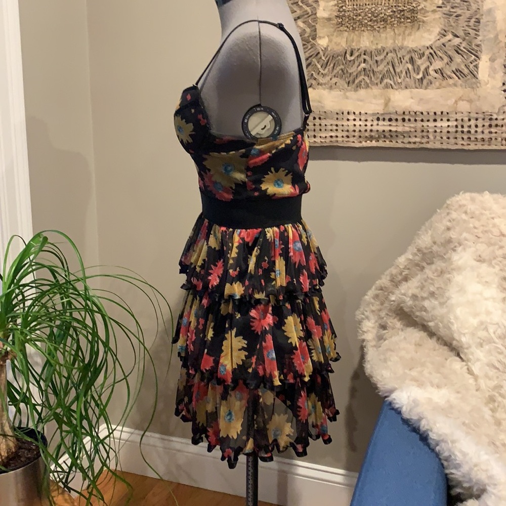 Corset Top Ruffled Mini Dress - Rachael and Chloe - Picture 2 of 11